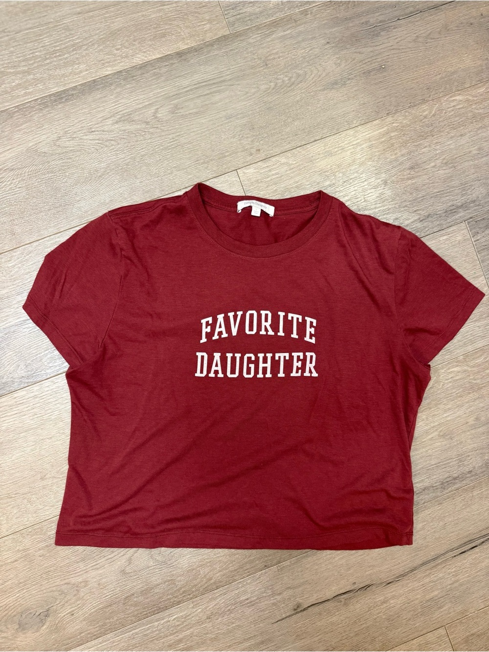 Favorite Daughter Burgundy Graphic Tee with White Lettering